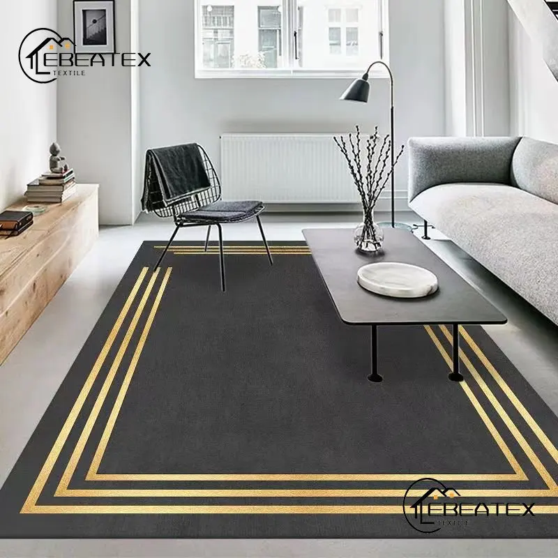 

Senior Luxury Rugs Home Decoration Living Room Carpet Bedroom Thickened Soft Non-slip Carpet Floor Mat Simple Light Luxury Rug