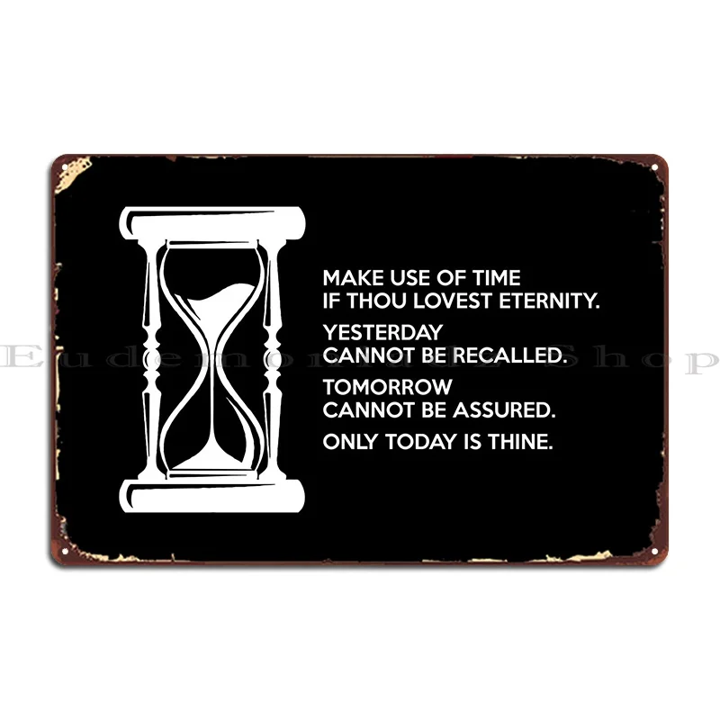 Use Time Wisely Congreve Metal Sign Designing Wall Decor Personalized Design Party Tin Sign Poster