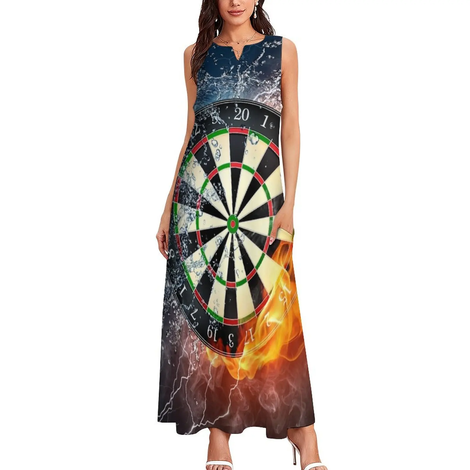 Длинное платье Fire And Ice Dartboard женские платья для торжественных случаев женщин