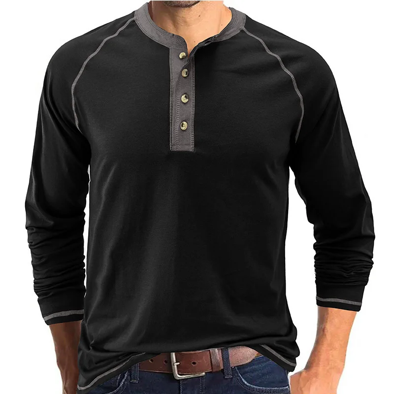 

Men Long Sleeved Round Neck T Shirt Men's Base Coat Man T shirt