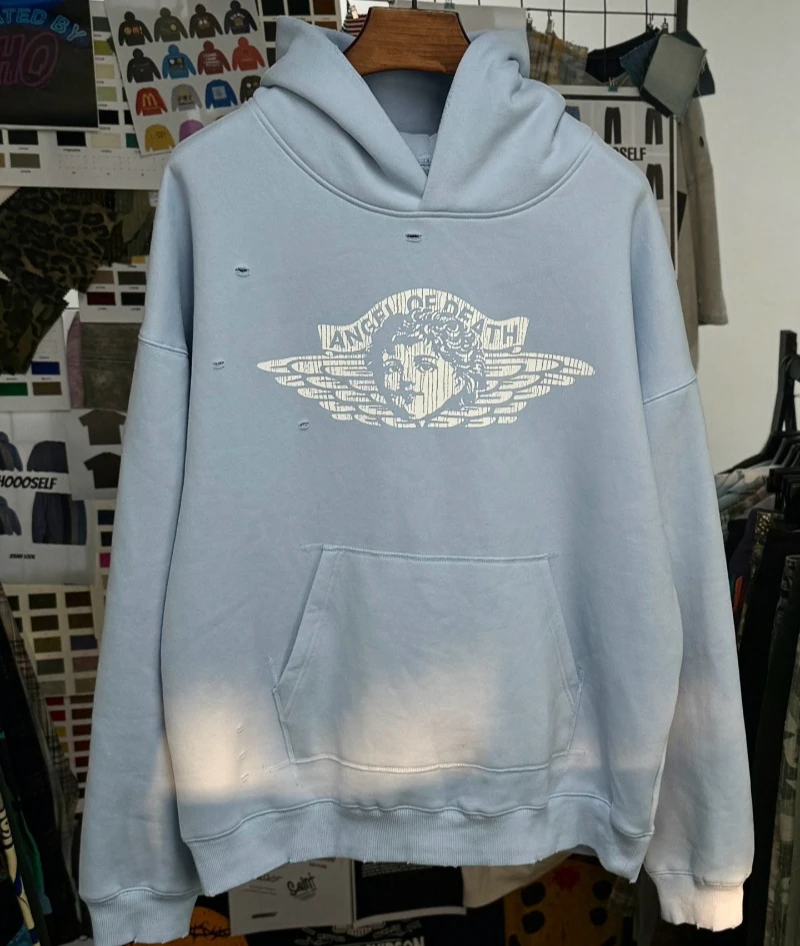 Толстовка 24ss в стиле Св. Майкла с надписью Angel