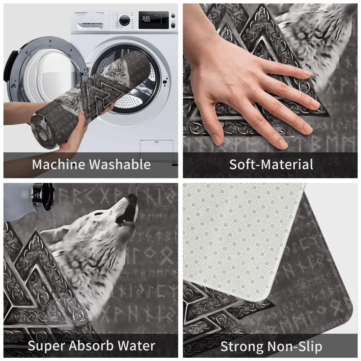 Викинги коврик для ванной комнаты фланелевый входной двери домашний декор