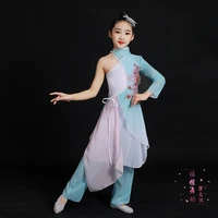 childrens classical yangko fan umbrella dance performance costume festival outfit carnival clothing women