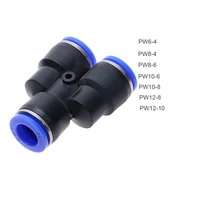 plastic air hose pneumatic fittings push connector y shape reducing quick release connection of air water lines hose