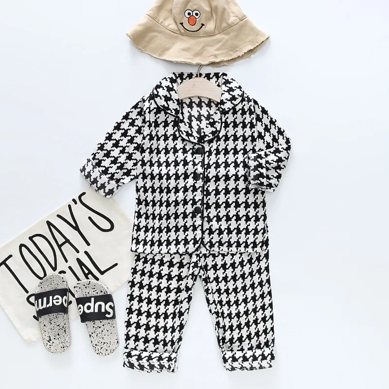 

Baby Girl Thin Comfortable Casual Homewear Set Kid Sweet Bow Long Sleeves Tops + Boy Santa Claus Loose Thin Pants 2pc Suit