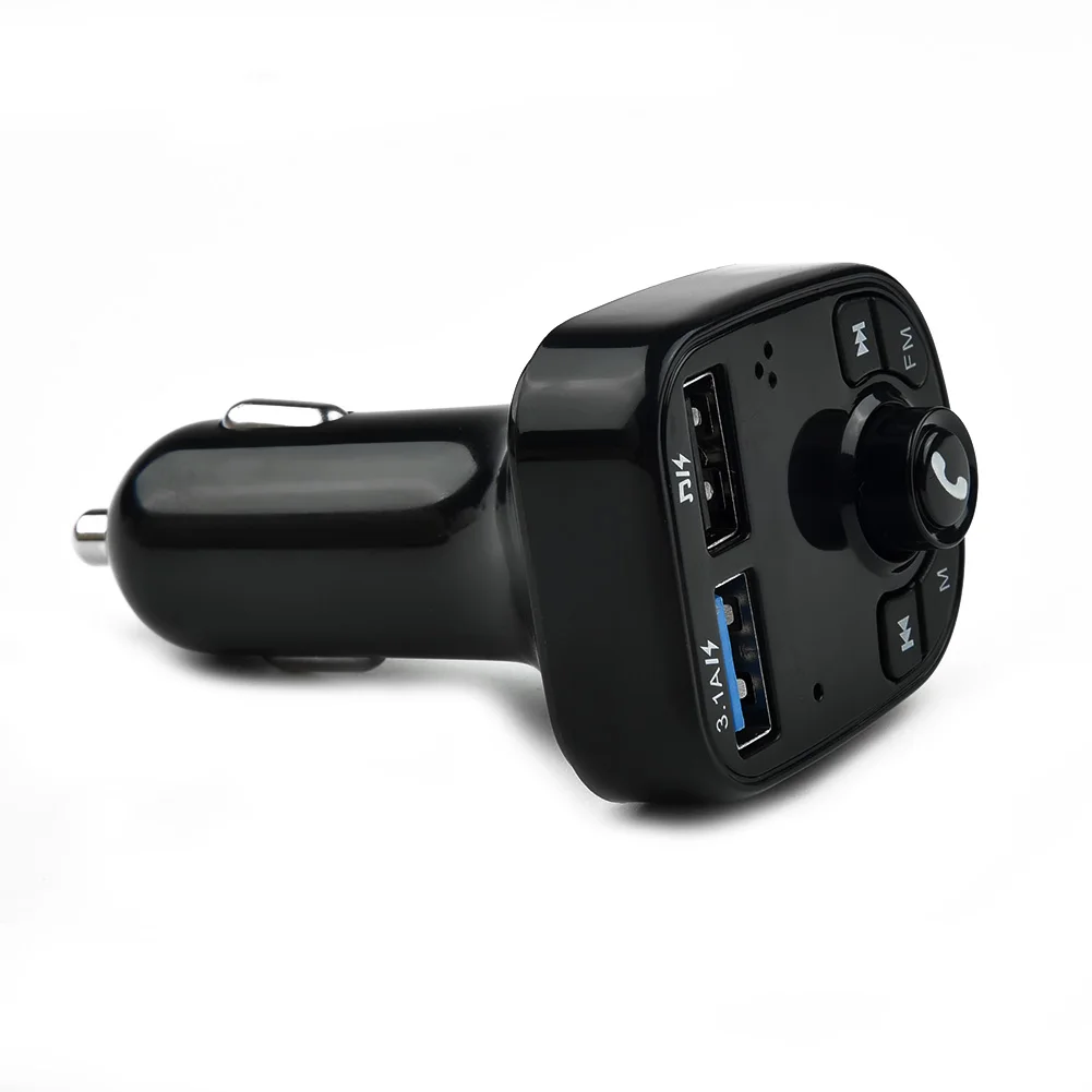 

Practical Car Transmitter Car Bluetooth V5.0 FM Transmitter Hands-Free Calls Voltage Display Wireless Bluetooth Car