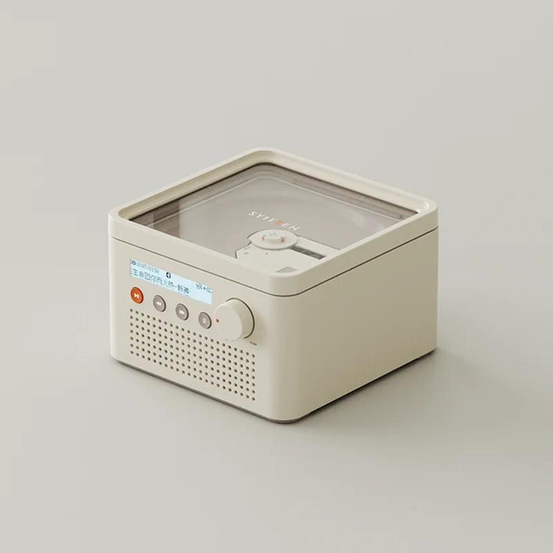 Фото Ретро-CD-плеер SYITREN R200 с Bluetooth-колонкой, 2-полосным Bluetooth-экраном, винтажный музыкальный проигрыватель CD, интегрированная стереосистема №3