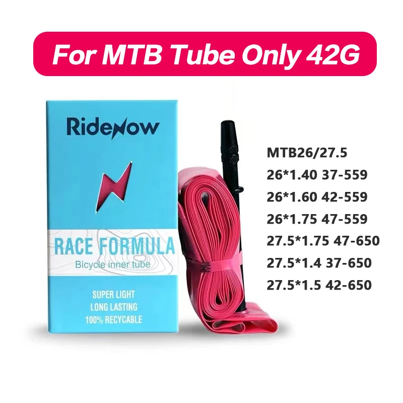 

Ridenow Ultralight Bicycle Inner Tube 26Inch/27.5Inch/29Inch Mtb Bike Inner Tube Valve Length French 45Mm for Mountain Bike Tube