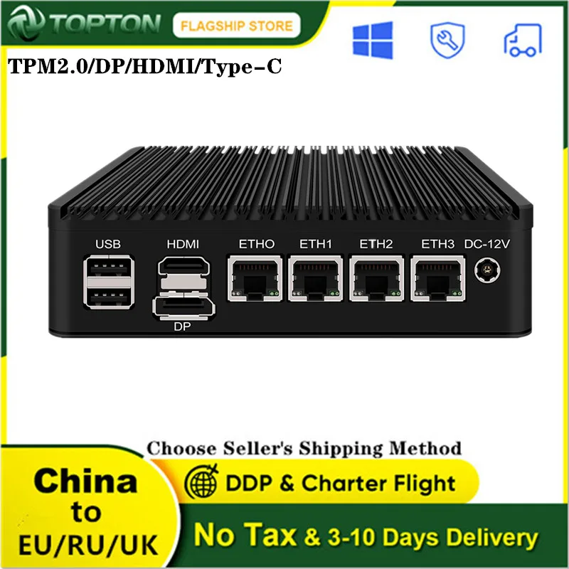 Мини-роутер Celeron N5105 4 LAN 2 5G Intel i225-V B3 Nics TPM2.0 |