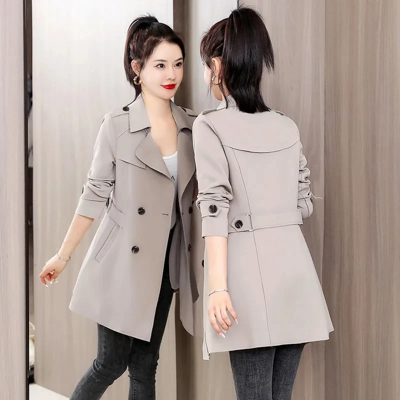 

Korean Female Windbreakers New Solid Short Jacket Spring Autumn Coat Women Clothes Slim Cardigan Casual Basic Coats Outerwear