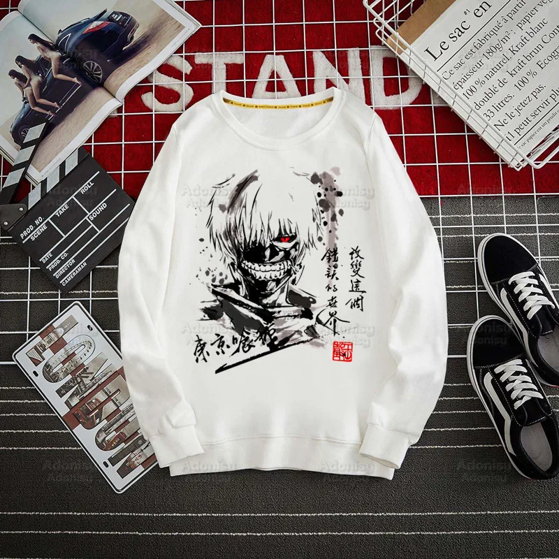 

Tokyo Ghoul Japanese Anime Hoodie Sweatshirts Men Kaneki Ken Pullover Harajuku Men's Hoodie Streetwear Casual Fashion Clothes