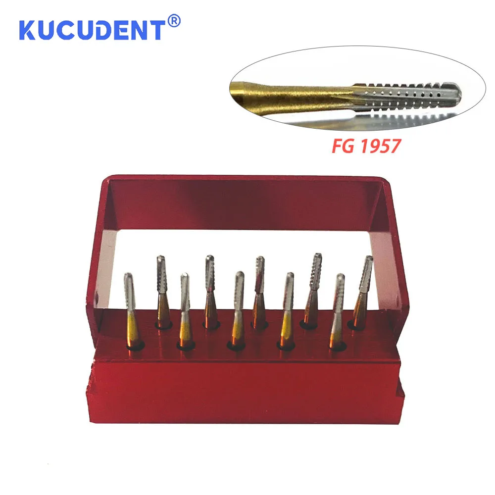 KUCUDENT 10 шт. стоматологические твердосплавные боры из карбида металла корона