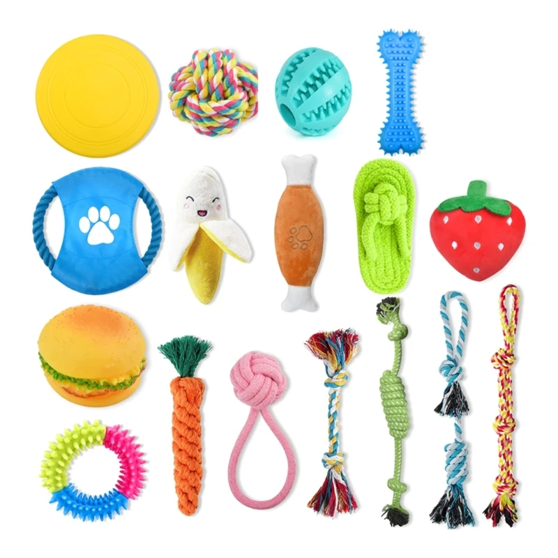 

Dogs Tossing Toy Cotton Rope Fetching for Pet Outdoor Chew Tug Toy Tug-of-war G5AB