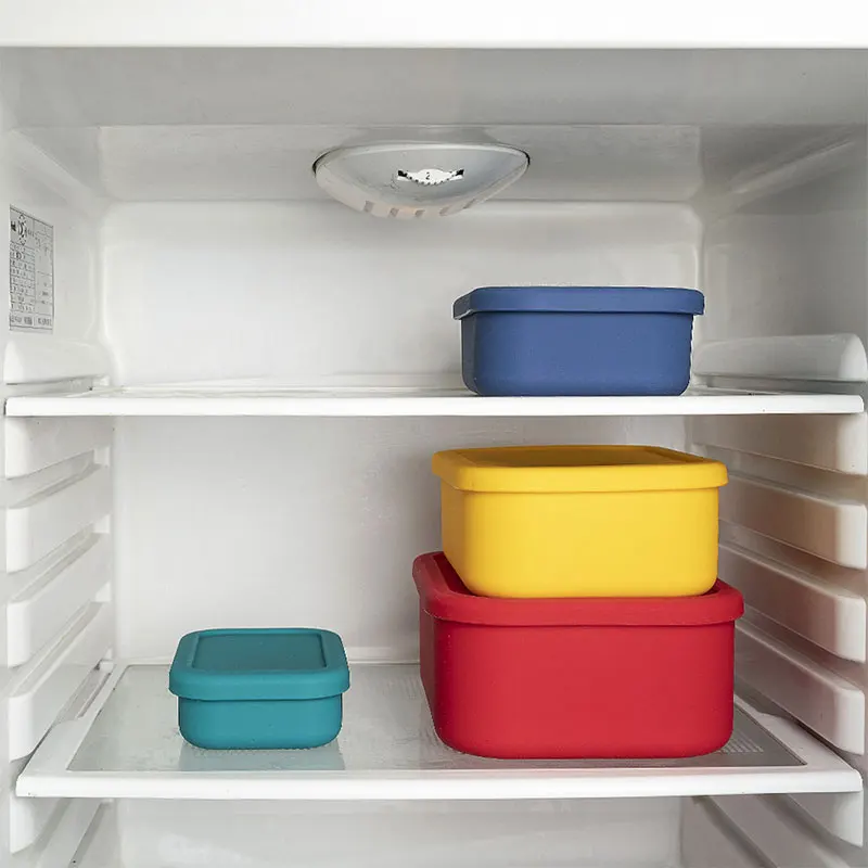 Набор Пищевых силиконовых ланч-боксов герметичная коробка для сохранения