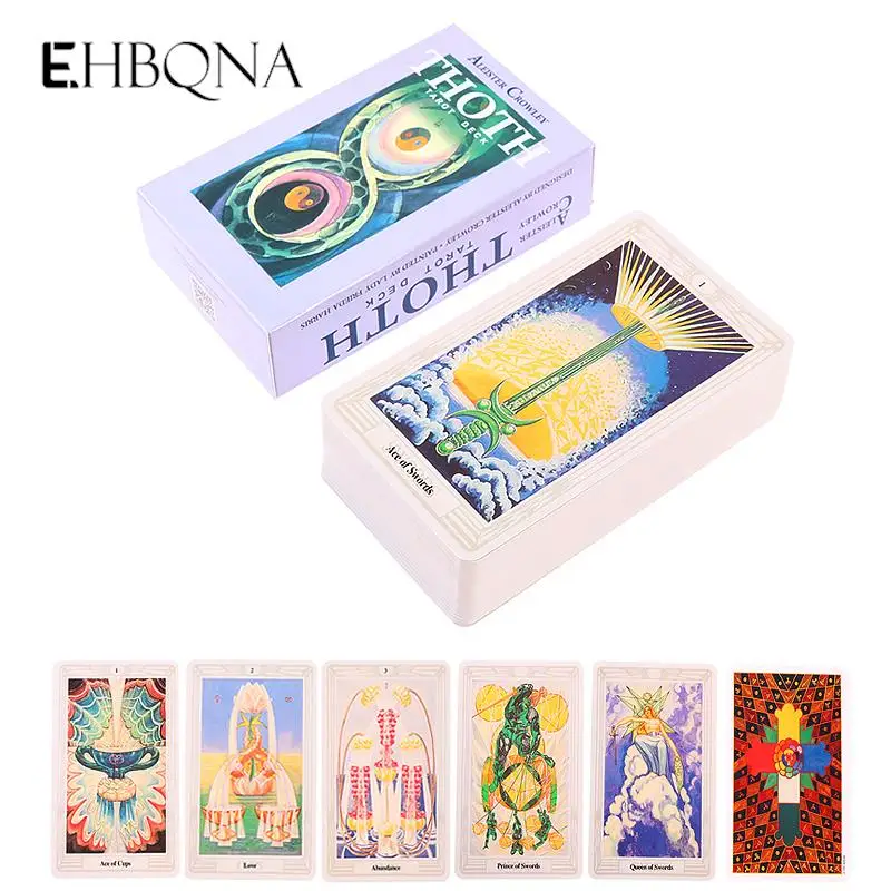 

78 Piece Thoth Tarot English Board Games Divination Prophecy Multiplayer Games Tarot Oracle Cards For Board Game Accessories