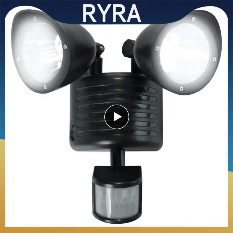 

LED Dual Head Spot Light Outdoors Landscape Spotlights Solar Panel Power Wall Light Landscape Yard Garden Tree Separately Lamp