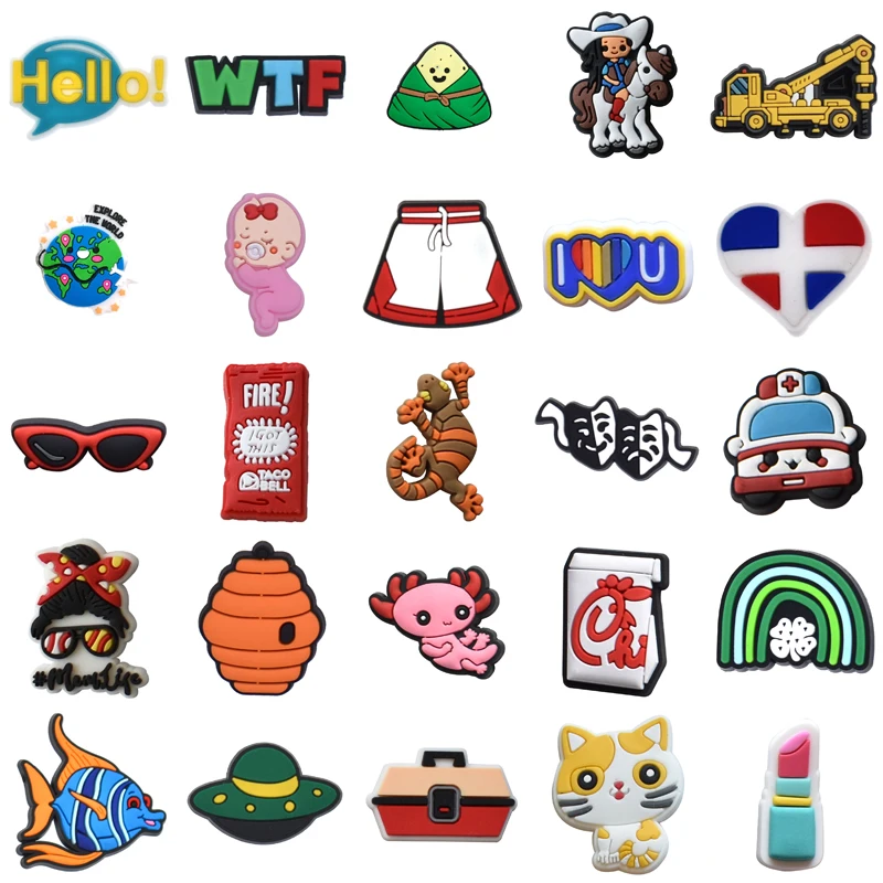 

Shoes Accessories Decorations for Crocs Packs Girl Shoe Charms Boy Wholesale Bulk Women Charm Set Jeans Gifts Men Para Pins Kids