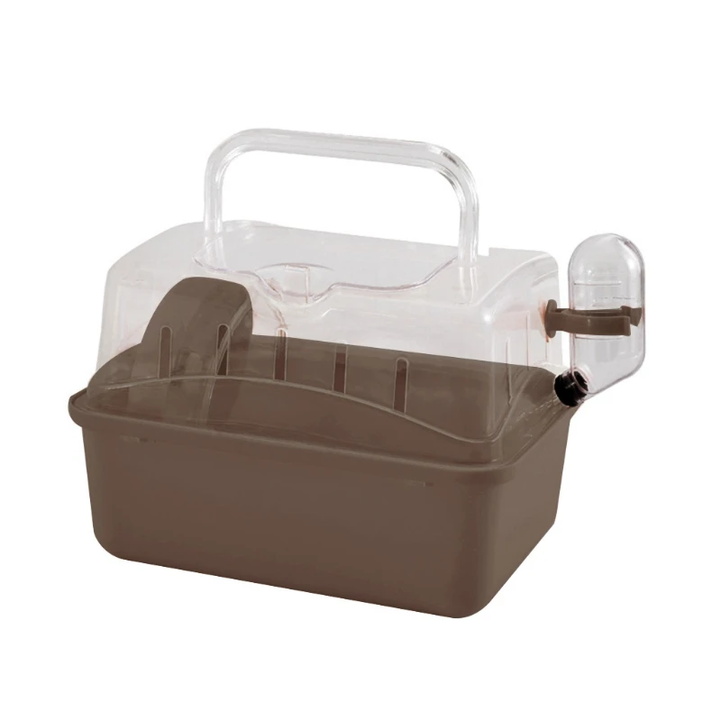

Bird Travel Carrier with Handle Clear View Hamster Carrying Cage with Wheel