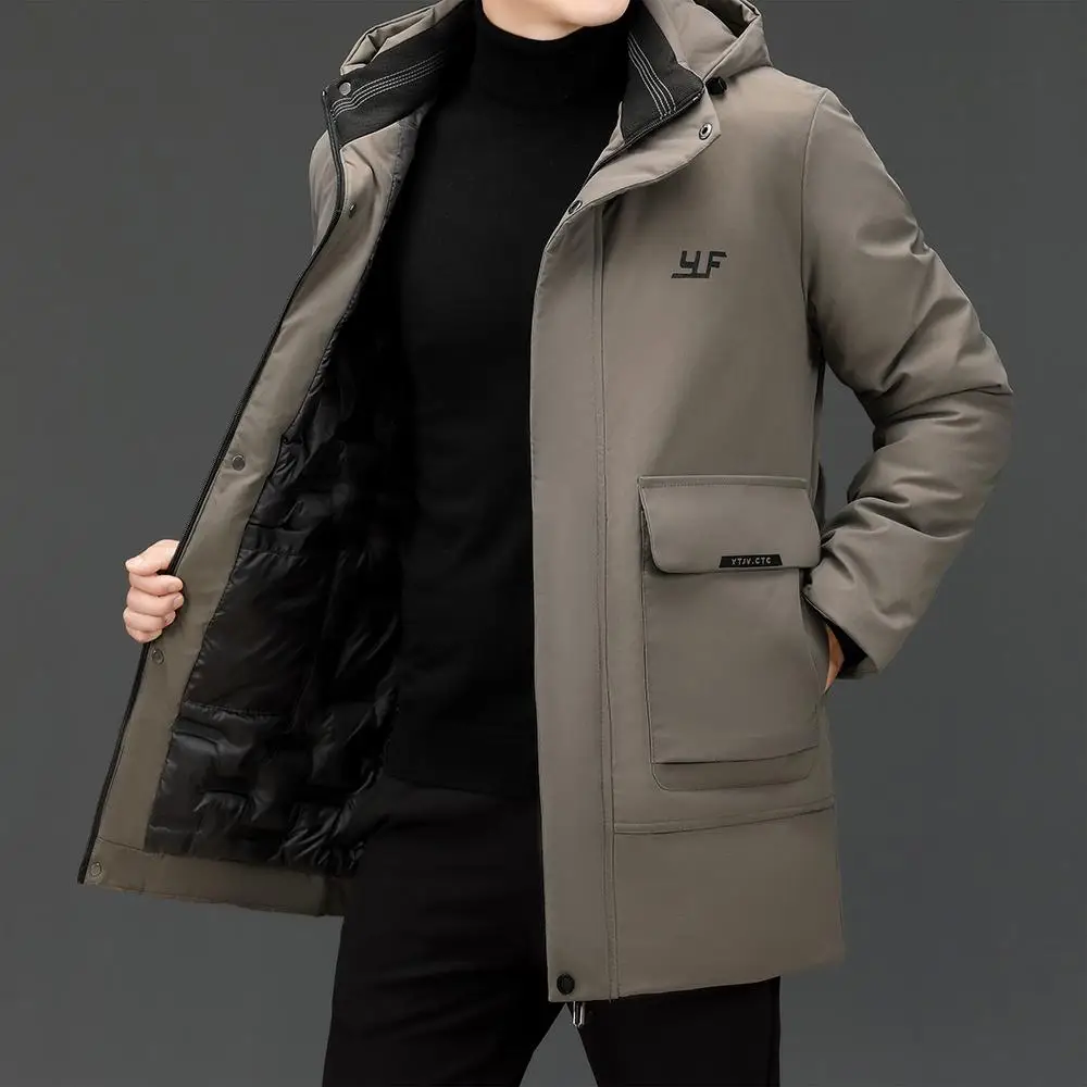 New Top Grade Winter Designer Brand Luxury Top Quality Hooded Casual Fashion Warm Parka Jacket Men Windbreaker Coats Clothes Men