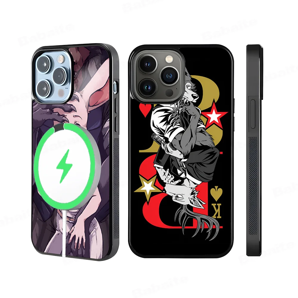 BEASTARS Phone Case Magnetic For IPhone 16 14 13 12 11 15 Pro Max Plus Magsafe Wireless Charge Cover