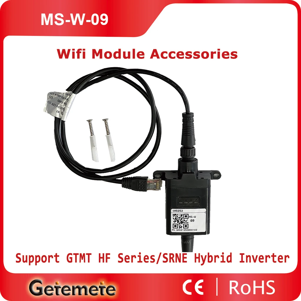 

GTMT WiFi Module Wireless Device With RS-485 Port Remote Monitoring Solution For GTMT/SRNE Off-Grid Hybrid Solar Power Inverter