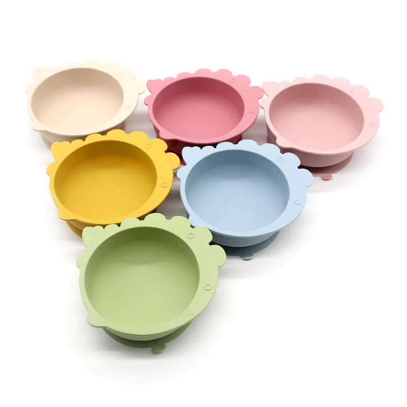 

Baby Kids Silicone Dinosaur Shaped Food Sucker Bowl Children's Dishes Baby Feeding Bowl Baby Plate Tableware Platos BPA Free New
