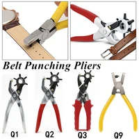 6 styles universal 2mm home hand leather strap watch band belt tool paper punching pliers hole punch tool sewing supplies