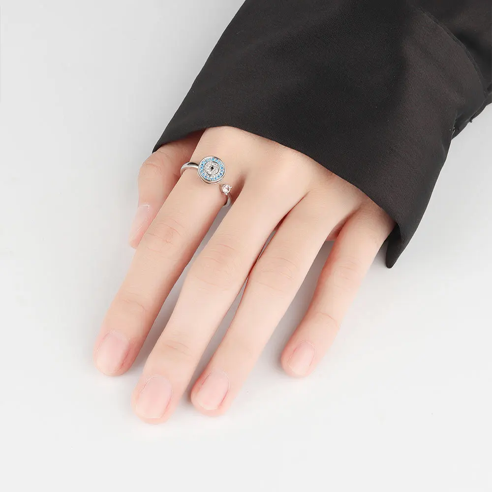 Женское кольцо-Спиннер с кристаллами