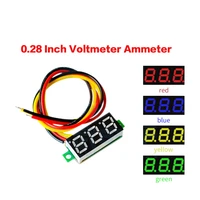 0 28 inch dc led digital voltmeter 0 100v voltmeter ammeter car voltage tester detector red blue yellow green