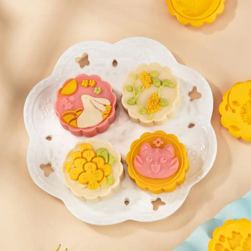 

Hand Pressure Fondant Moon Cake Mould Decoration Mid Autumn Cake Pastry New Chinese Style Kitchen Accessories Moon Cake