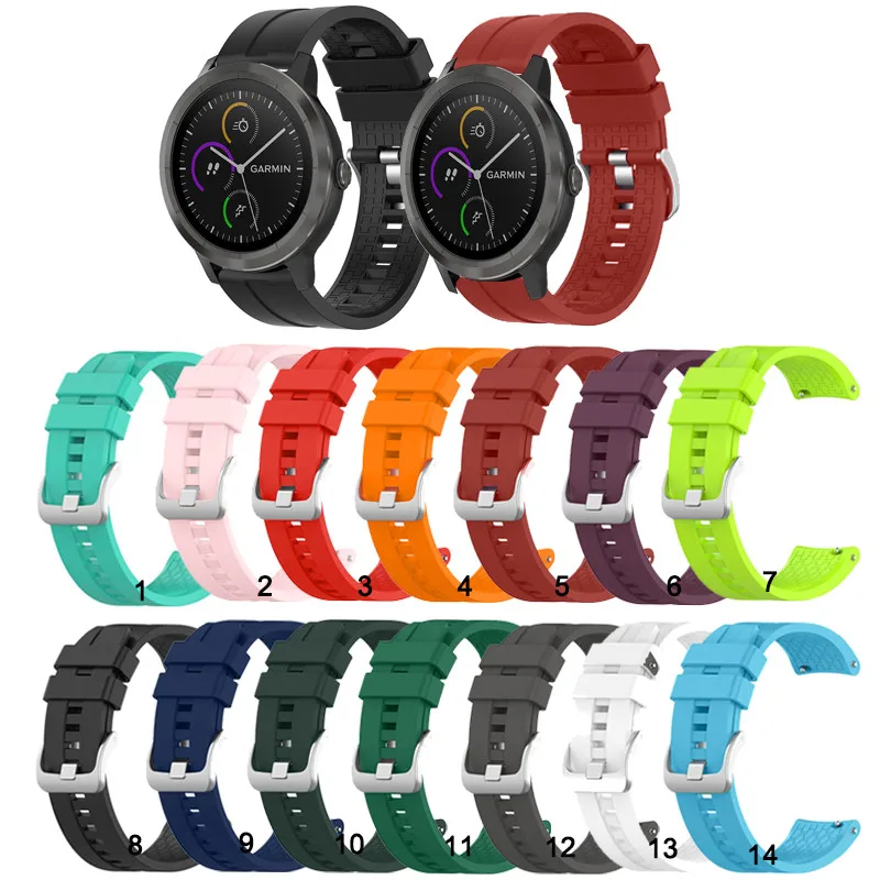 Силиконовый ремешок для Garmin Venu3 Venu2/Vivoactive 3 4 5/vivomove3 HR/Venu 2