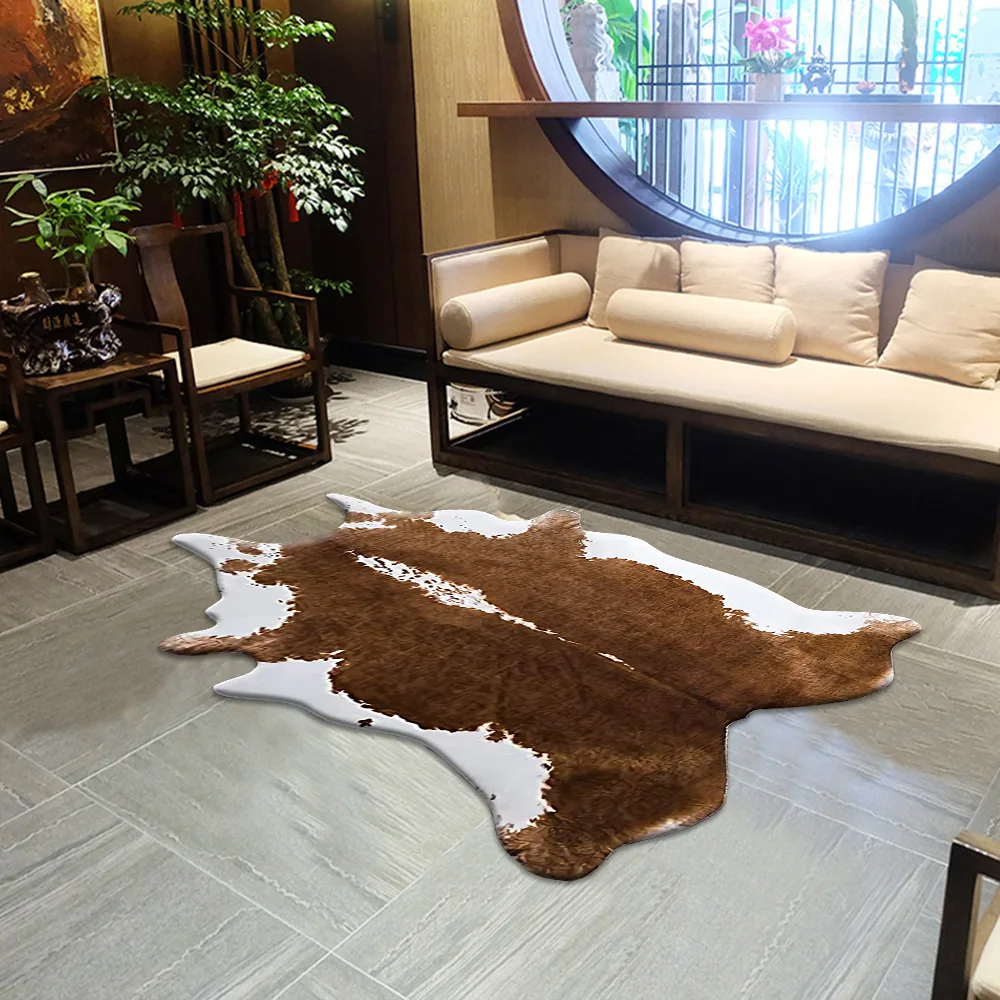 Коврик Muzzi  из искусственной кожи, полоска корова-зебра