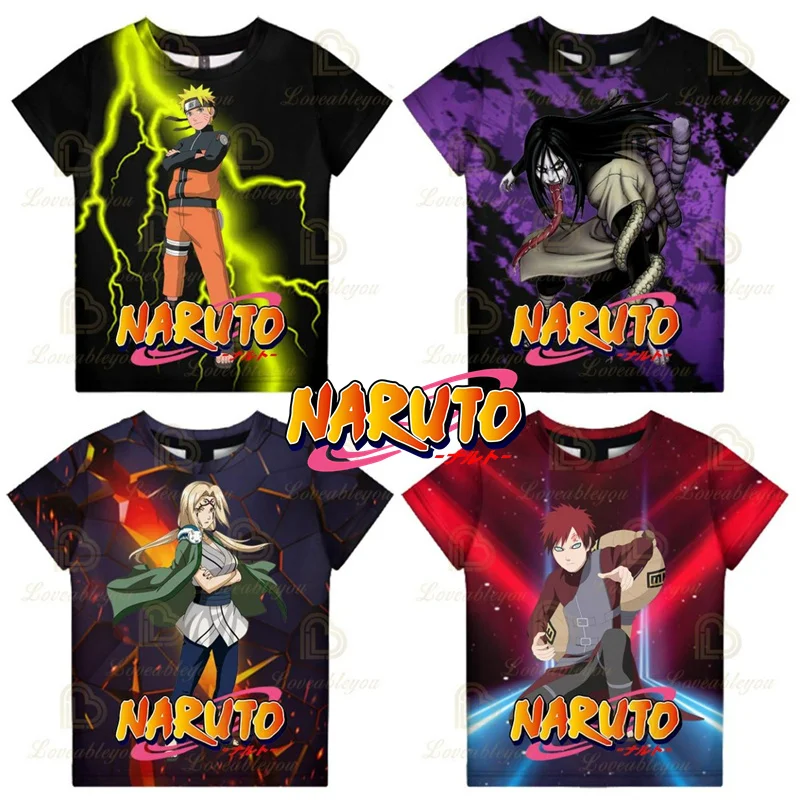 

Hinata Tsunade Summer T Shirt Uchiha Sasuke Uzumaki Naruto Akatsuki T-shirt Kakashi Tees Men Outerwear Oversized Cosplay Tops