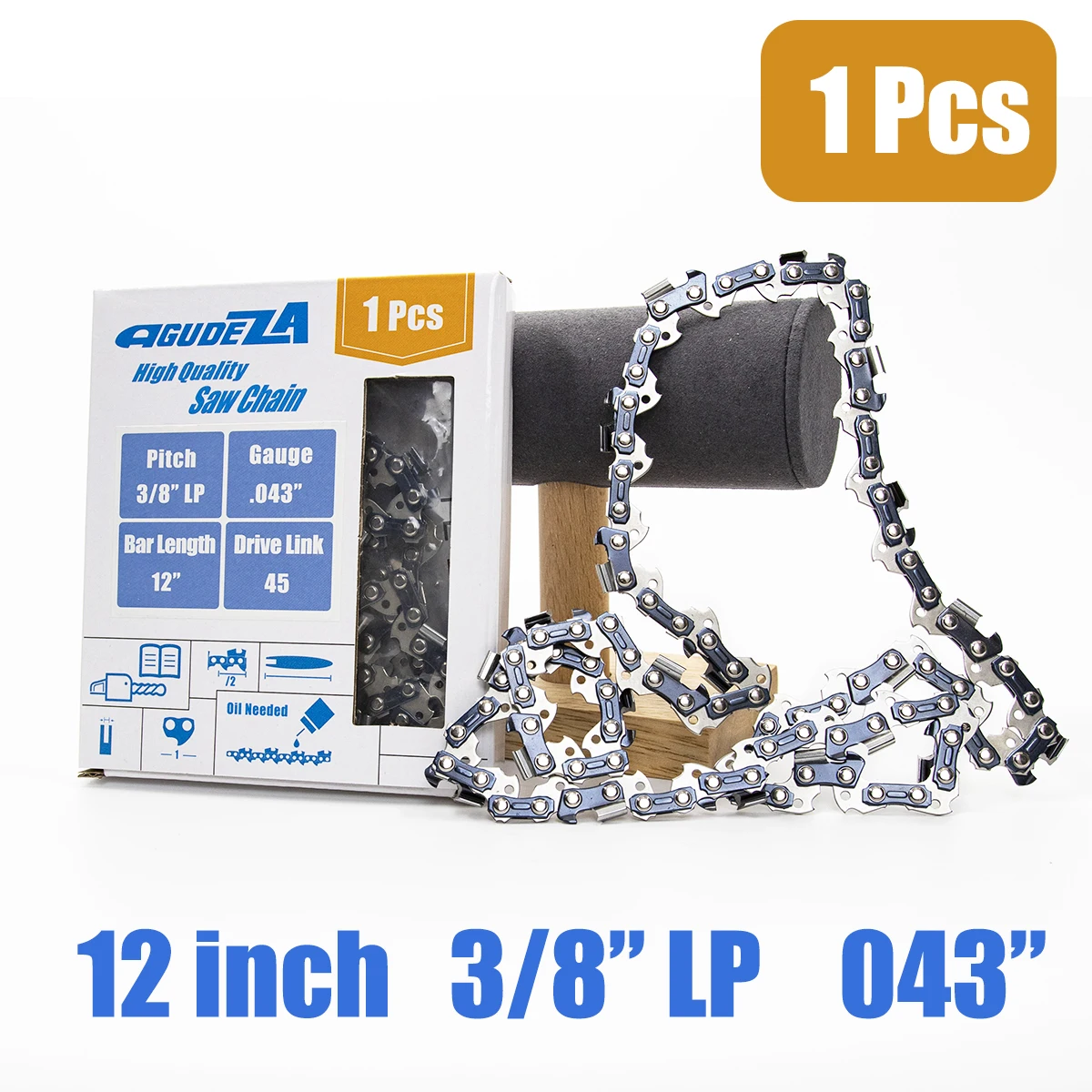 

Цепная пила AGUDEZA, цепь для бензопилы 12 дюймов 3/8 дюйма LP 043 дюйма 45 DL, цепная пила, аксессуары для садовых электроинструментов