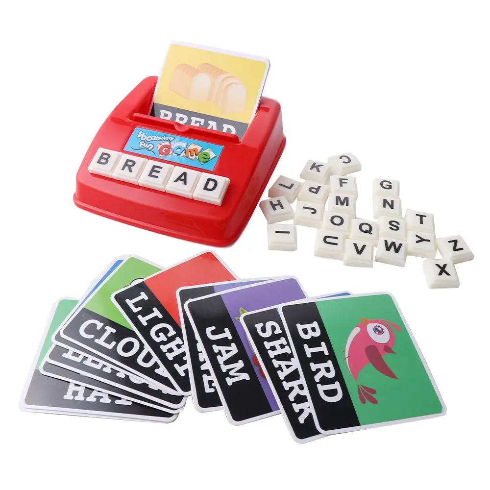 

Pre-school Learning Card Word Sight Words Spelling Game Matching Letter Game English Alphabet Match Game Wooden Letters Card