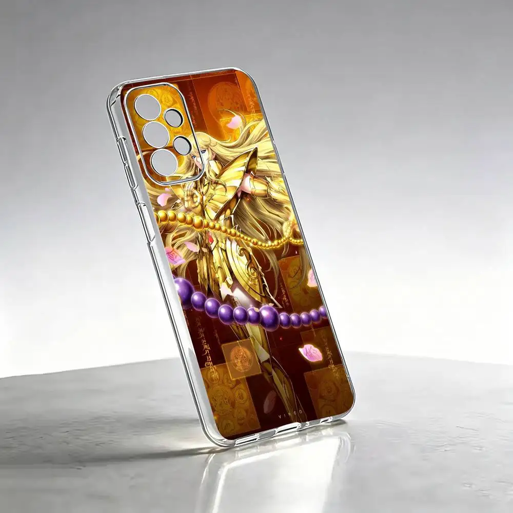 Фото Классический аниме-чехол G-Gold s-Saints из прозрачного мягкого ТПУ для Samsung S 25,24,23,22,30,21,10,9,Ultra,Plus,Lite,FE,4,5 G №4