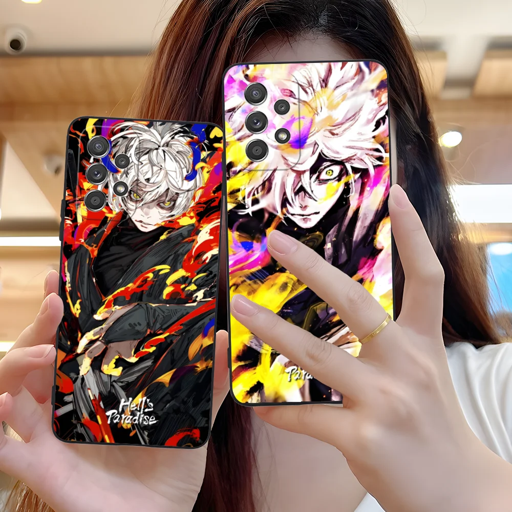 Чехол для телефона Hell's Paradise Gabimaru Samsung Galaxy A73 72 71 70 56 55 54 53 52 36 35 34 23 16 15 5G черный