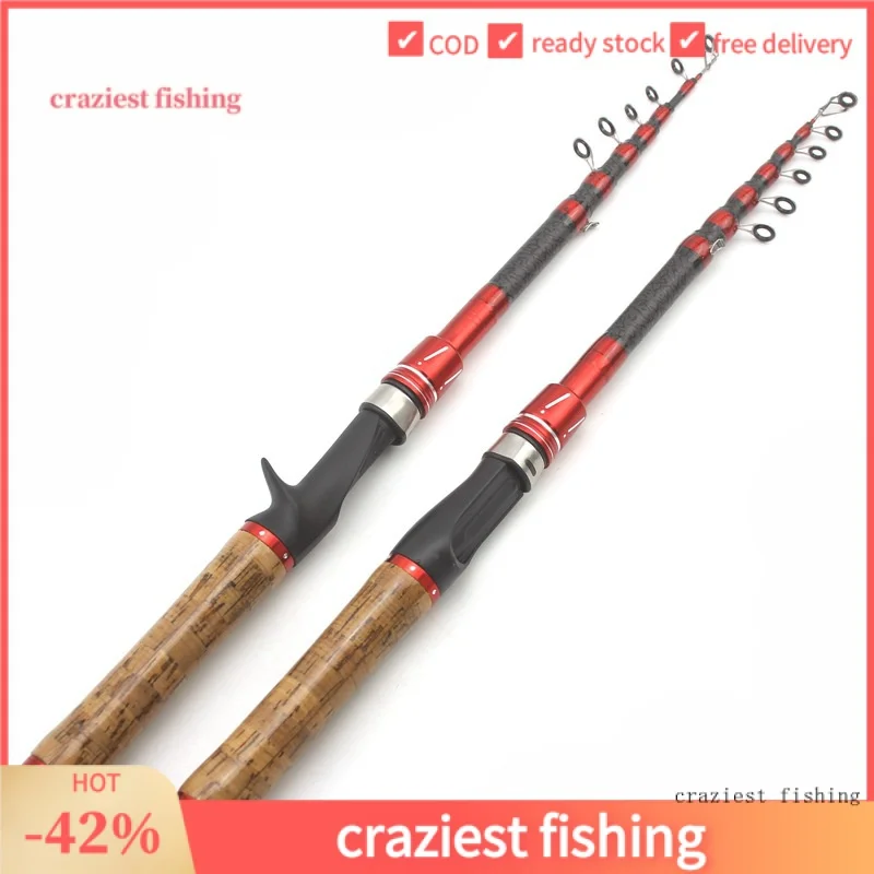 

Fishing Spinning Rods Carbon Telescopic Rod Stream Rockfishing Catfish Cane Carp Accessories Reel Fishing Tackle Set Kastking