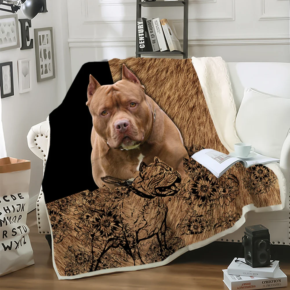 

CLOOCL Pet Dog French Bulldog Blanket 3D Print Sofa Travel Throw Blankets Plush Quilt Throws Blanket Bedspread Drop Shipping
