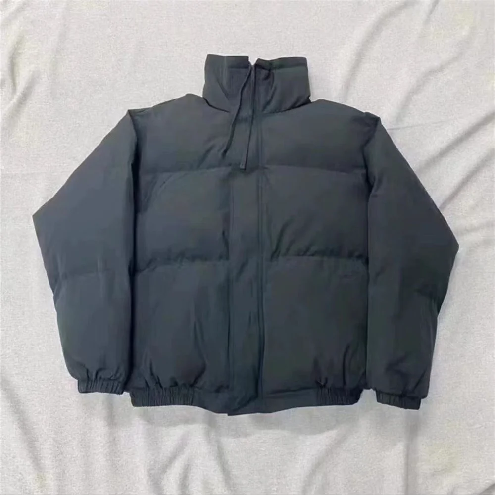 Essentials winter high street stand-up collar solid color down jacket men's and women's loose  jackets winter men's down jacket