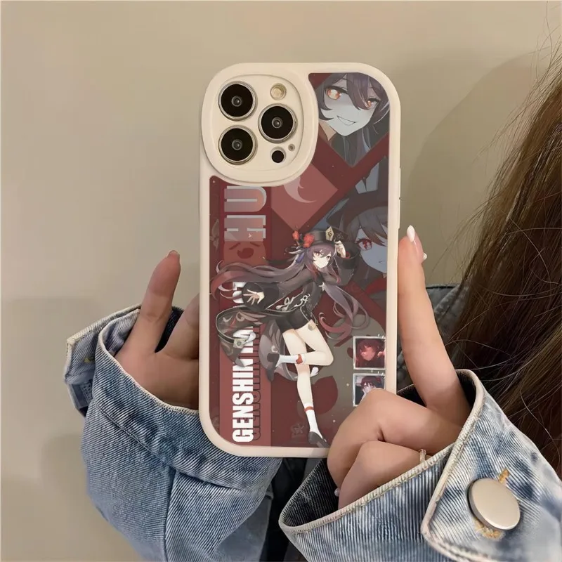 

Genshin Impact Phone Case 2023 Lambskin Silicone For IPhone 14 11 12 13 Pro Max Mini X XR XS 7 8 Plus Funda Coque