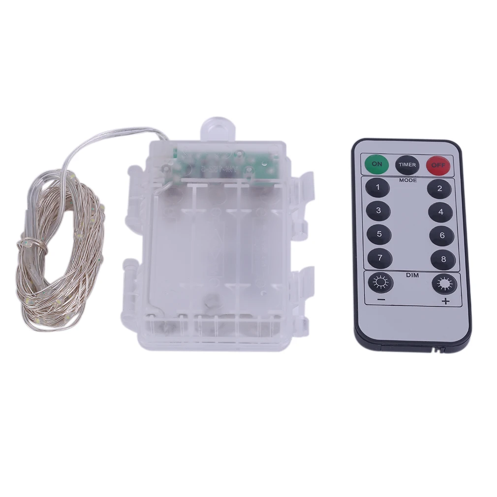 

3M 30 LED Silver Wire String Light Fairy Lamp Festivals Decorative Light 3AA Battery Box With 8 Function Remote Control