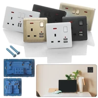 new uk standard quick charging led indicator plug socket usb charger port power socket double wall plug