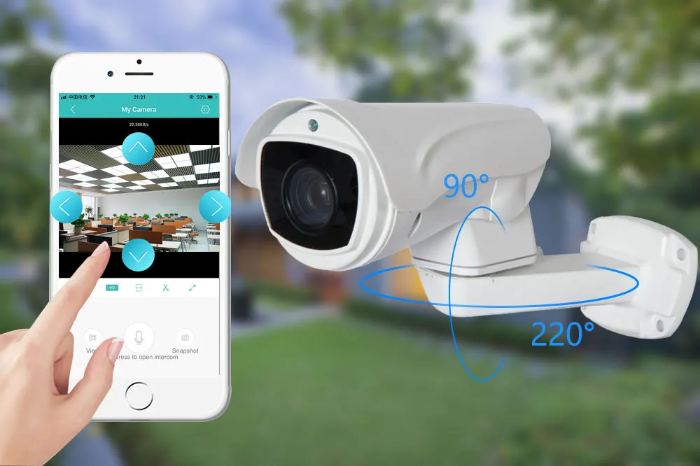 5.0MP 4.0MP POE 10X PTZ IP Camera H.265 Outdoor 5.1-55mm Optical Zoom IR 80M P2P CCTV Security Waterproof on -  Камера IP PTZ POE 5.0MP 4.0MP H.265 с оптическим зумом 10X 5.1-55мм, наружного применения, с ИК-подсветкой 80м, P2P, CCTV, водонепроницаемая.