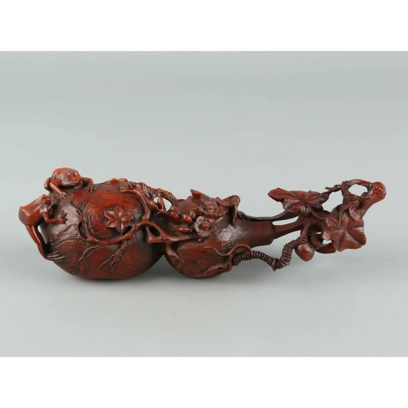 

Китайская изысканная ручная резная статуя тыквы лягушки из бокса