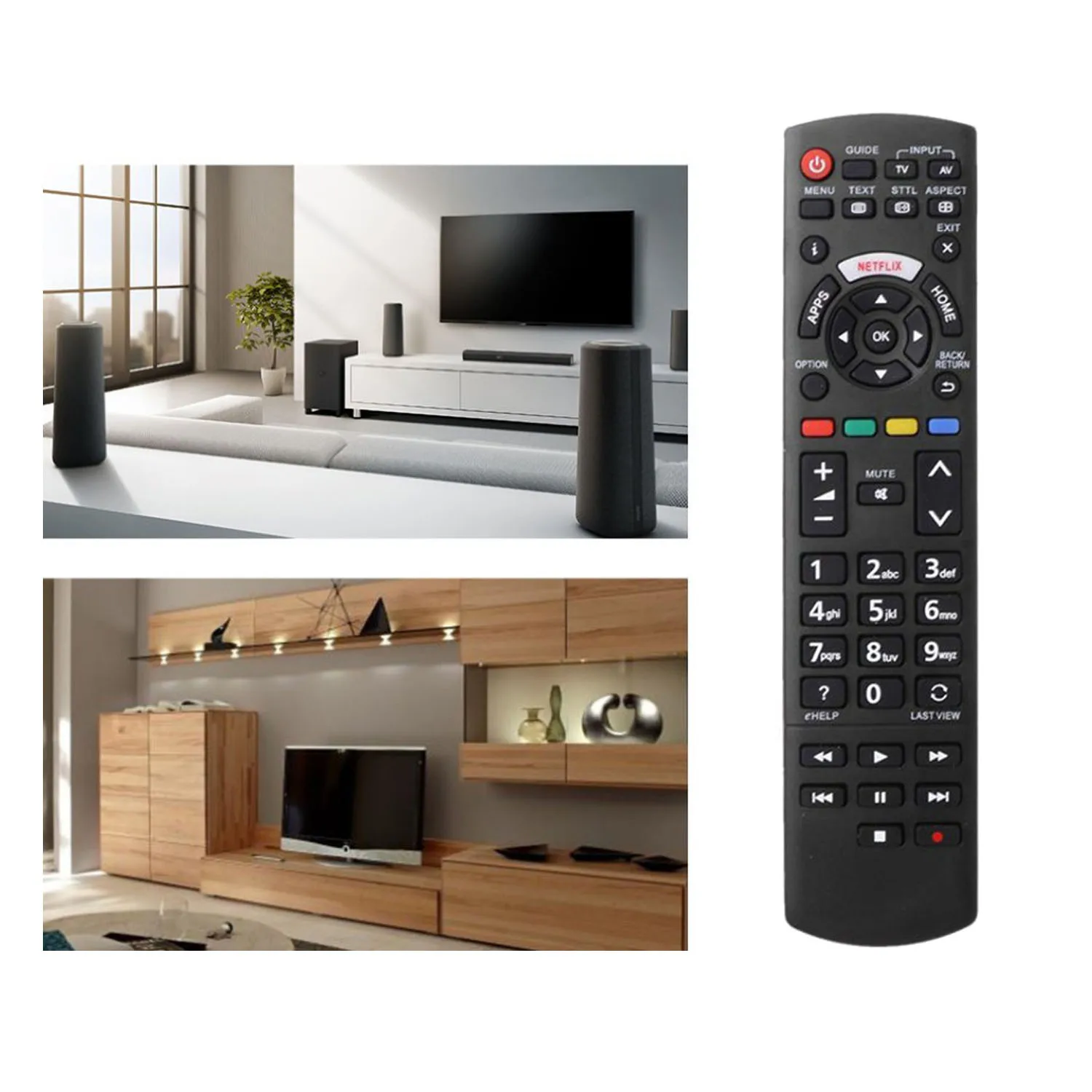 Светодиодный пульт дистанционного управления для телевизора, подходит для Panasonic Smart Netflix N2Qayb00100 N2QAYB, сменный инфракрасный ABS