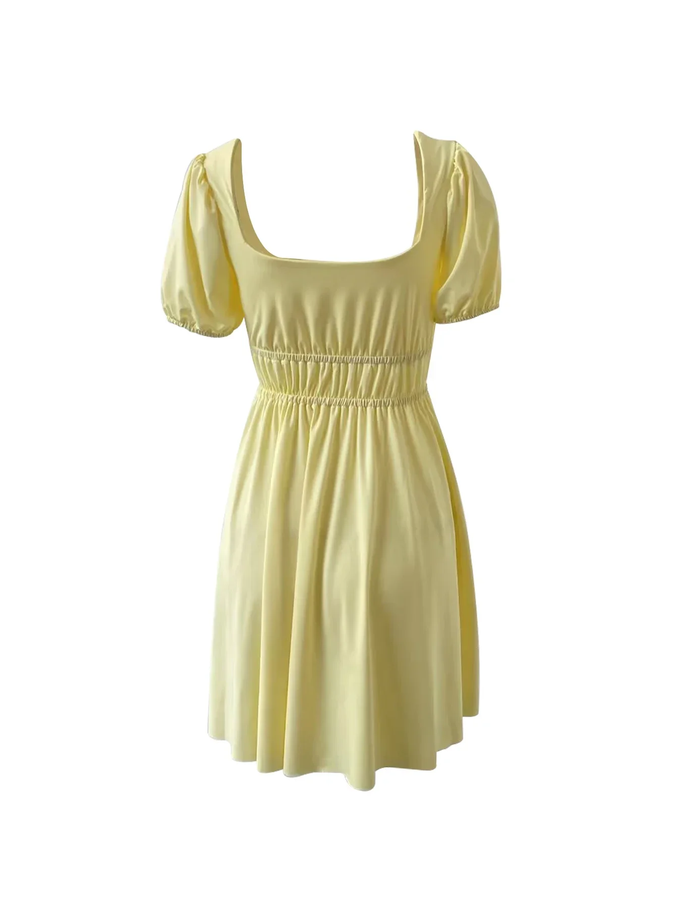 Женское однотонное эластичное плиссированное мини-платье элегантное облегающее