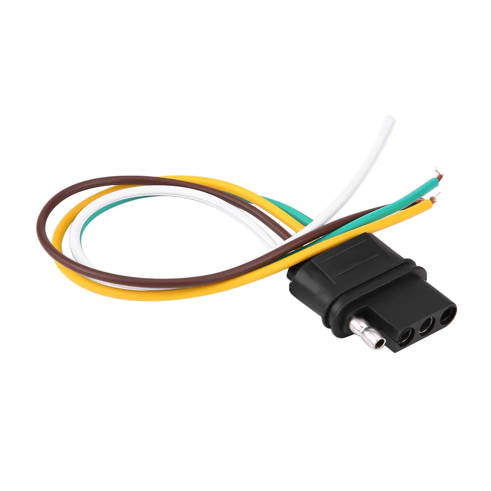 

4 Pins Trailer Plug Wiring Connector Towing Light Plug Socket Kit TM8010 Plug Wiring Connector