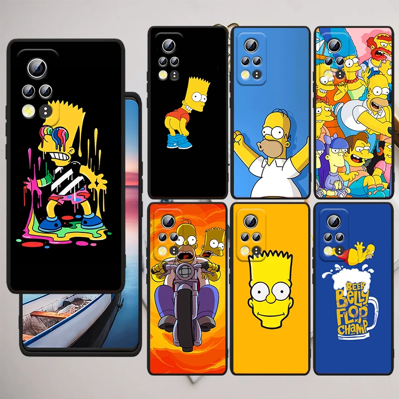 

Cute Animation Simpsons For Honor Play 3E 10X 10i 10 9X 9C 9S 9A 9 8X 8A 7C 7S Black Soft Phone Case Funda Capa