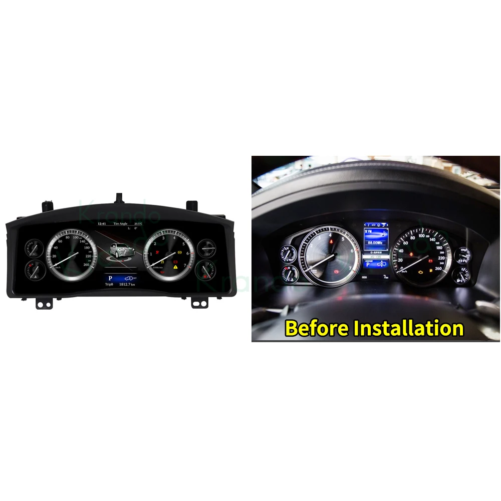 Krando Linux автомобильный цифровой приборный кластер для Lexus LX570 2010-2017 ЖК-дисплей